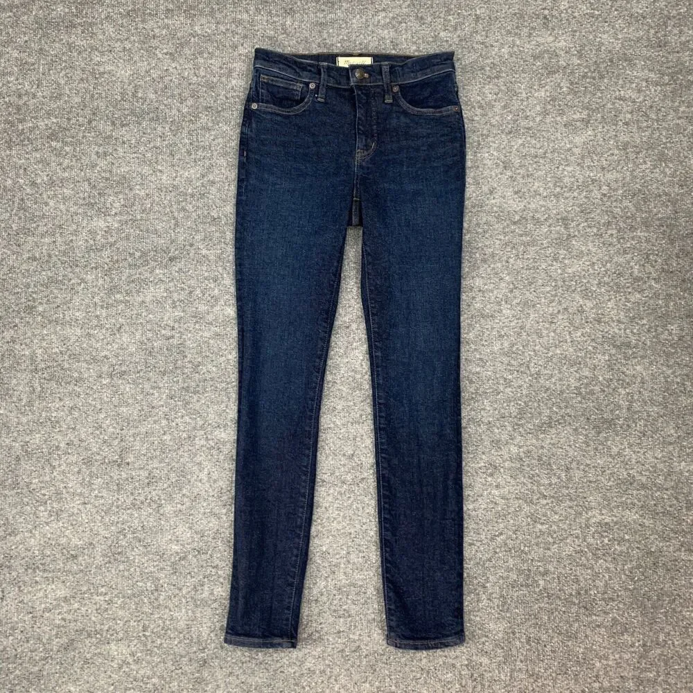 Madewell Jeans Womens 25 Orland Wash Denim Stretch Tencel Blend Mid Rise Skinny